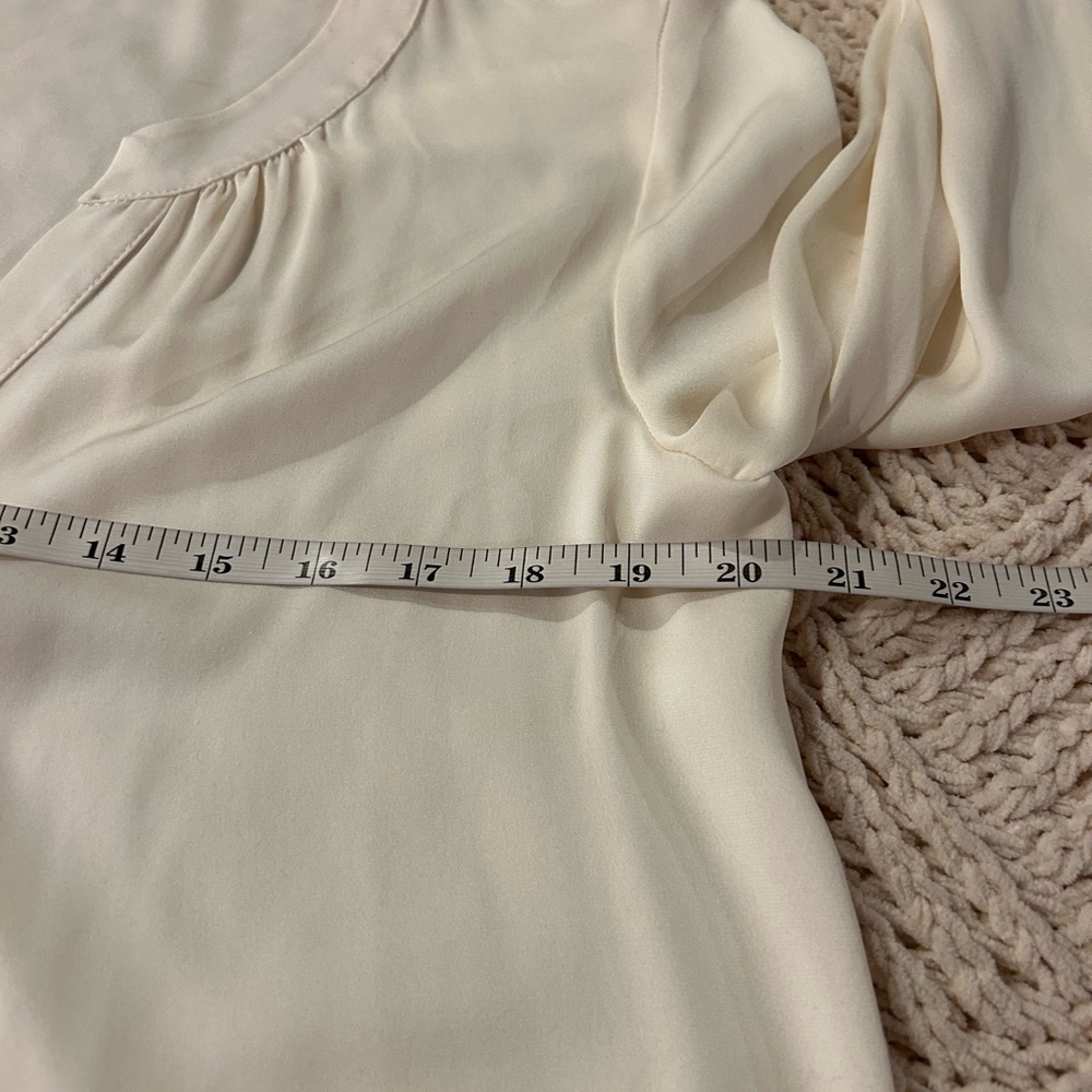 Milly Cream Long Sleeve Women's Blouse - Picture 7 of 9